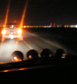 Catching a tow back to HQ