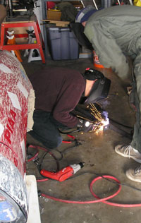 skidplate ski welding